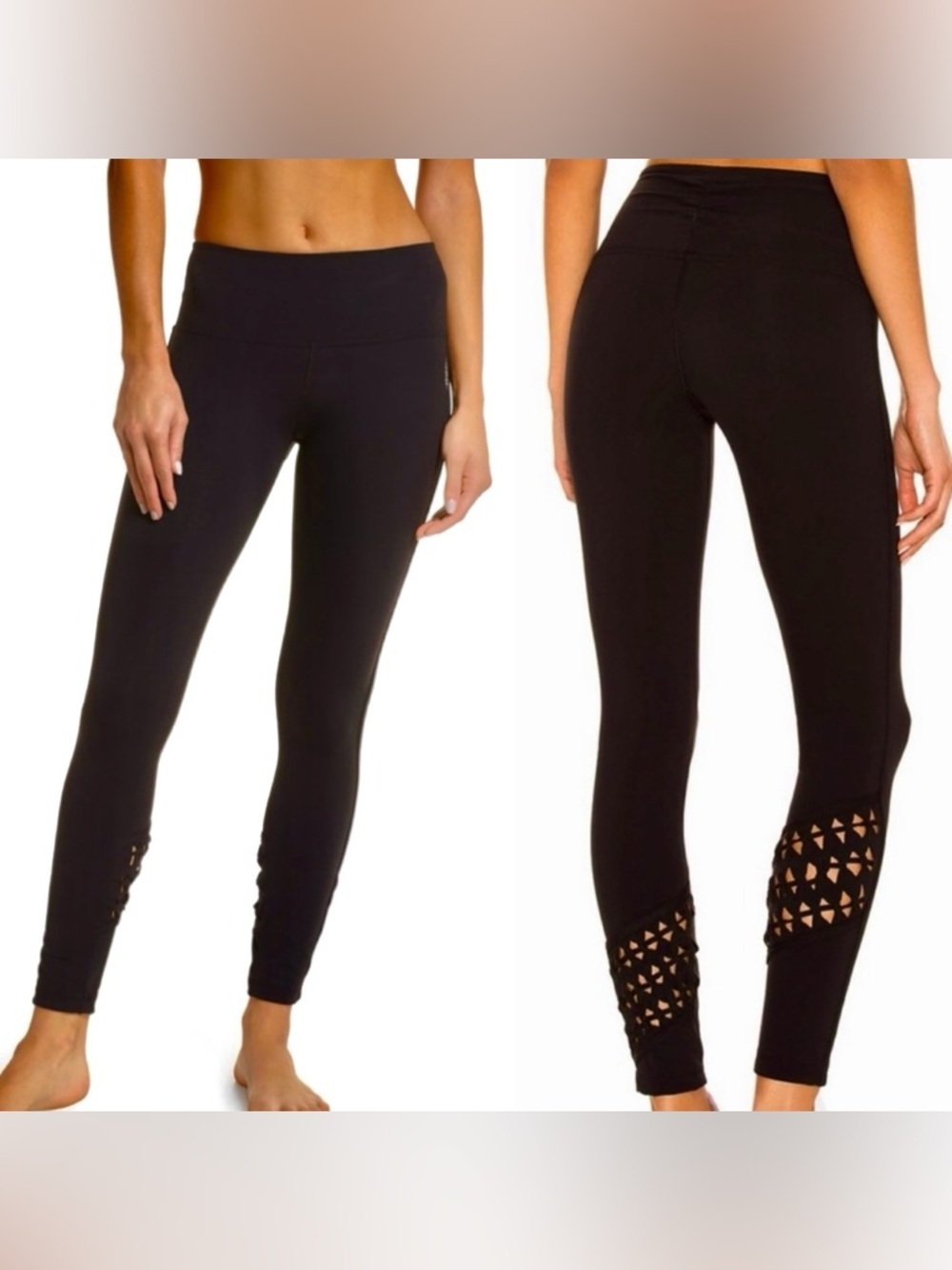 FP Movement by Free People Black Revelation Laser-Cut Leggings